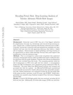 Decoding Future Risk: Deep Learning Analysis of Tubular Adenoma Whole-Slide Images