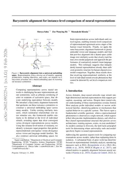 Barycentric alignment for instance-level comparison of neural representations