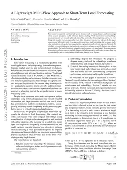 A Lightweight Multi-View Approach to Short-Term Load Forecasting
