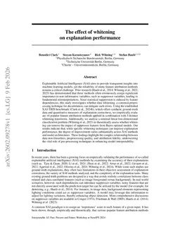 The effect of whitening on explanation performance