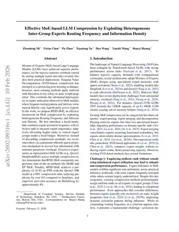 Effective MoE-based LLM Compression by Exploiting Heterogeneous Inter-Group Experts Routing Frequency and Information Density