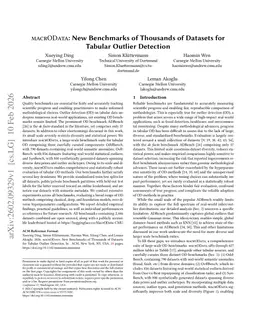 MacrOData: New Benchmarks of Thousands of Datasets for Tabular Outlier Detection