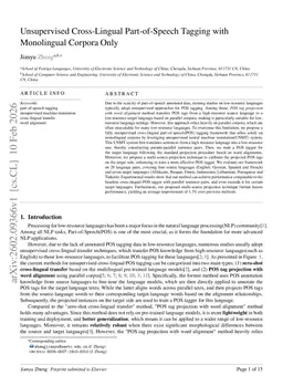 Unsupervised Cross-Lingual Part-of-Speech Tagging with Monolingual Corpora Only