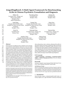 LingxiDiagBench: A Multi-Agent Framework for Benchmarking LLMs in Chinese Psychiatric Consultation and Diagnosis