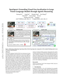 SpotAgent: Grounding Visual Geo-localization in Large Vision-Language Models through Agentic Reasoning