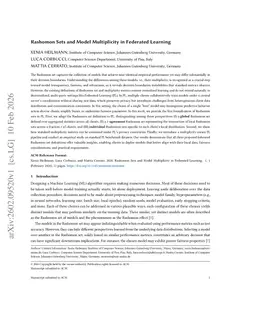 Rashomon Sets and Model Multiplicity in Federated Learning