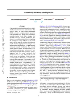 Model soups need only one ingredient