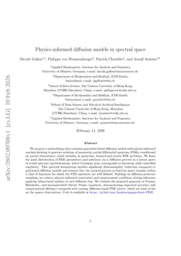 Physics-informed diffusion models in spectral space