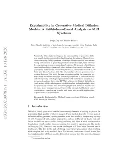 Explainability in Generative Medical Diffusion Models: A Faithfulness-Based Analysis on MRI Synthesis