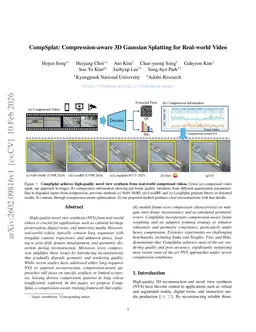 CompSplat: Compression-aware 3D Gaussian Splatting for Real-world Video