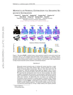 Monocular Normal Estimation via Shading Sequence Estimation
