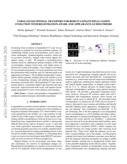 Unbalanced optimal transport for robust longitudinal lesion evolution with registration-aware and appearance-guided priors