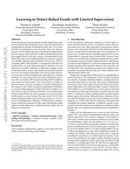 Learning to Detect Baked Goods with Limited Supervision