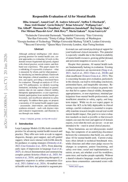 Responsible Evaluation of AI for Mental Health