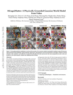 Mirage2Matter: A Physically Grounded Gaussian World Model from Video
