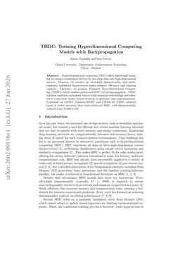THDC: Training Hyperdimensional Computing Models with Backpropagation