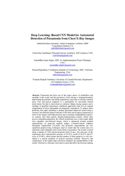 Deep Learning Based CNN Model for Automated Detection of Pneumonia from Chest XRay Images