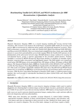 Benchmarking Vanilla GAN, DCGAN, and WGAN Architectures for MRI Reconstruction: A Quantitative Analysis