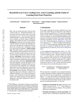 Beyond the Loss Curve: Scaling Laws, Active Learning, and the Limits of Learning from Exact Posteriors