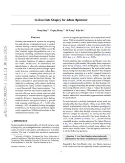 In-Run Data Shapley for Adam Optimizer