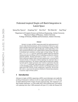 Federated-inspired Single-cell Batch Integration in Latent Space