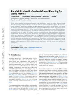 Parallel Stochastic Gradient-Based Planning for World Models