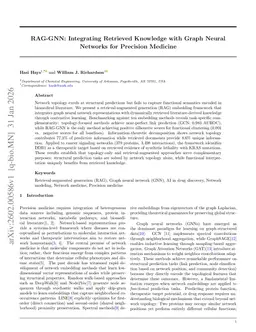 RAG-GNN: Integrating Retrieved Knowledge with Graph Neural Networks for Precision Medicine