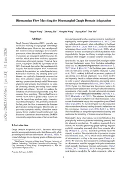 Riemannian Flow Matching for Disentangled Graph Domain Adaptation