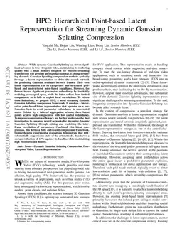 HPC: Hierarchical Point-based Latent Representation for Streaming Dynamic Gaussian Splatting Compression