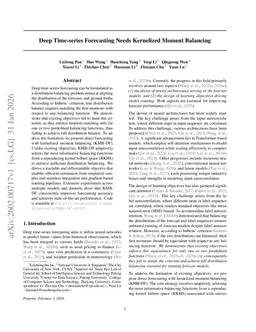 Deep Time-series Forecasting Needs Kernelized Moment Balancing