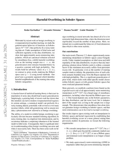 Harmful Overfitting in Sobolev Spaces