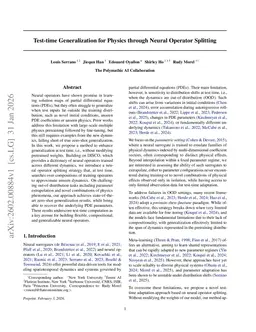 Test-time Generalization for Physics through Neural Operator Splitting