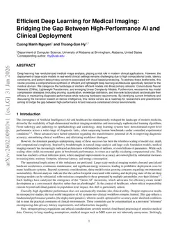 Efficient Deep Learning for Medical Imaging: Bridging the Gap Between High-Performance AI and Clinical Deployment