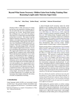 Beyond What Seems Necessary: Hidden Gains from Scaling Training-Time Reasoning Length under Outcome Supervision