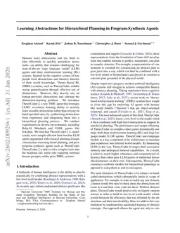 Learning Abstractions for Hierarchical Planning in Program-Synthesis Agents