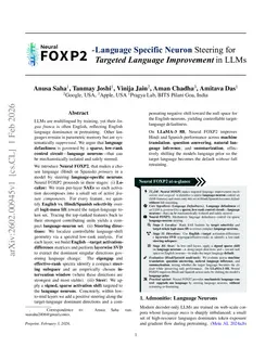 Neural FOXP2 -- Language Specific Neuron Steering for Targeted Language Improvement in LLMs