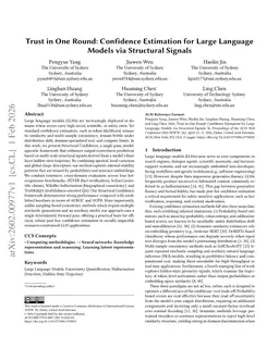 Trust in One Round: Confidence Estimation for Large Language Models via Structural Signals