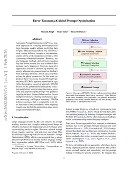 Error Taxonomy-Guided Prompt Optimization