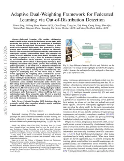 Adaptive Dual-Weighting Framework for Federated Learning via Out-of-Distribution Detection