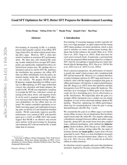 Good SFT Optimizes for SFT, Better SFT Prepares for Reinforcement Learning