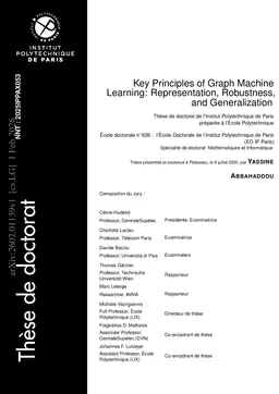 Key Principles of Graph Machine Learning: Representation, Robustness, and Generalization