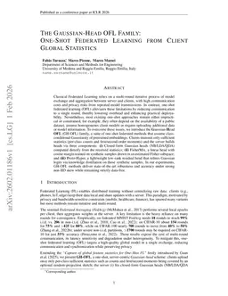 The Gaussian-Head OFL Family: One-Shot Federated Learning from Client Global Statistics