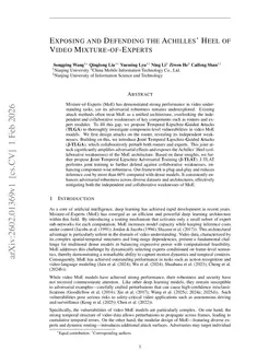 Exposing and Defending the Achilles' Heel of Video Mixture-of-Experts