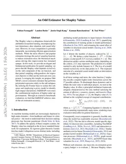 An Odd Estimator for Shapley Values