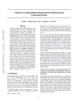 ConPress: Learning Efficient Reasoning from Multi-Question Contextual Pressure
