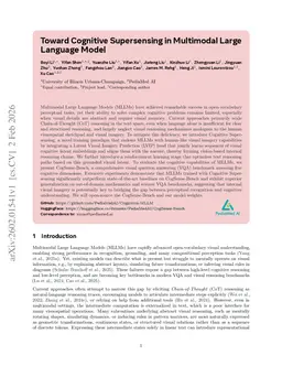 Toward Cognitive Supersensing in Multimodal Large Language Model