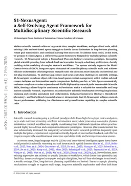 S1-NexusAgent: a Self-Evolving Agent Framework for Multidisciplinary Scientific Research