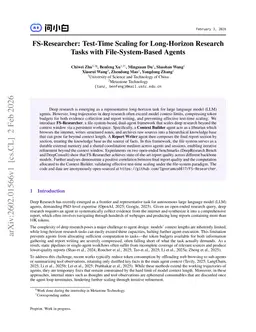 FS-Researcher: Test-Time Scaling for Long-Horizon Research Tasks with File-System-Based Agents