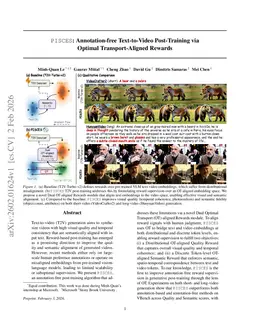 PISCES: Annotation-free Text-to-Video Post-Training via Optimal Transport-Aligned Rewards