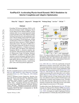 FastPhysGS: Accelerating Physics-based Dynamic 3DGS Simulation via Interior Completion and Adaptive Optimization